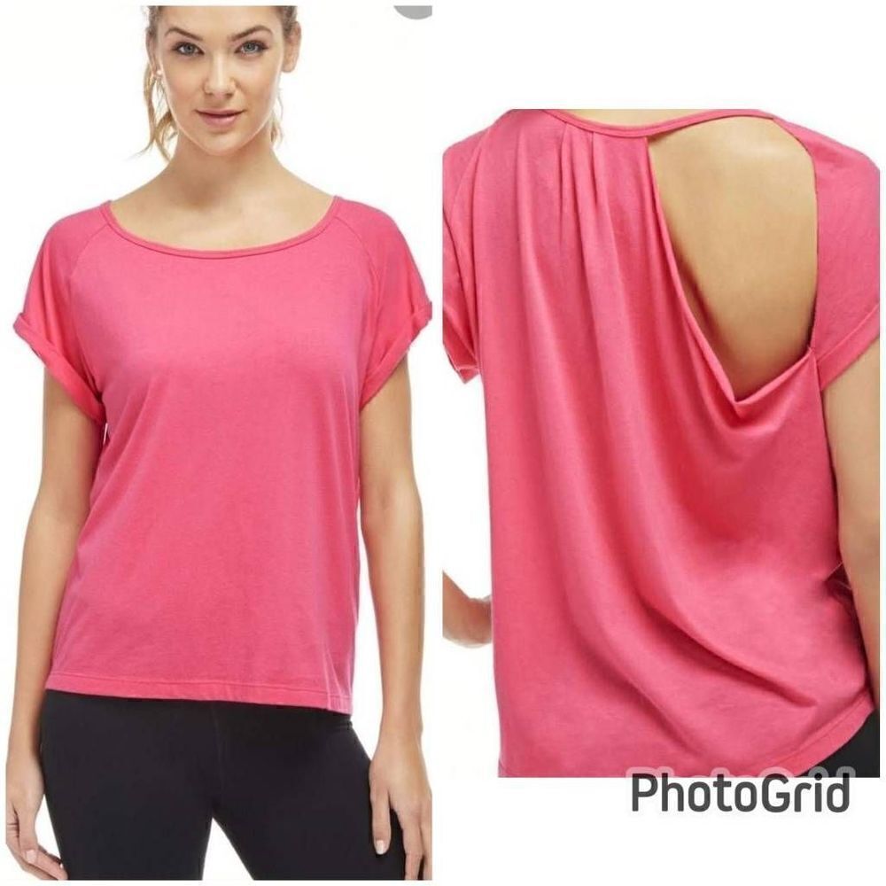 Fabletics Women's Pink Whitney Keyhole Top Size Small‎
